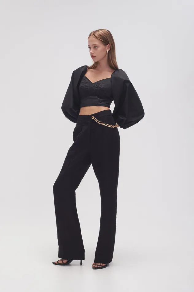 Aje Matching Sets Opal Flared Chain Link Pant Black 8211 Women Aje Matching Sets Opal Flared Chain Link Pant Black 8211 Women