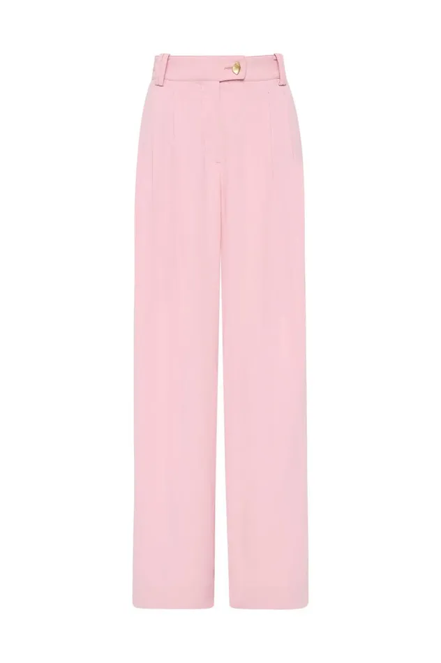 Aje Pants Harlem Pleat Front Pant Chalk Pink 8211 Women Aje Pants Harlem Pleat Front Pant Chalk Pink 8211 Women