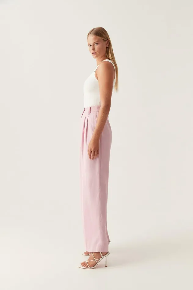 Aje Pants Harlem Pleat Front Pant Chalk Pink 8211 Women Aje Pants Harlem Pleat Front Pant Chalk Pink 8211 Women