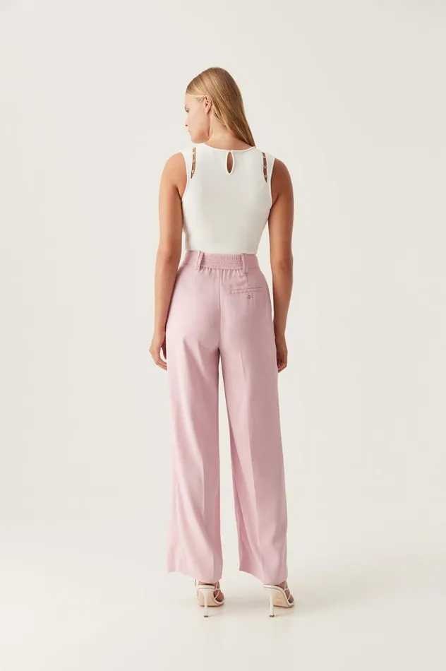 Aje Pants Harlem Pleat Front Pant Chalk Pink 8211 Women Aje Pants Harlem Pleat Front Pant Chalk Pink 8211 Women