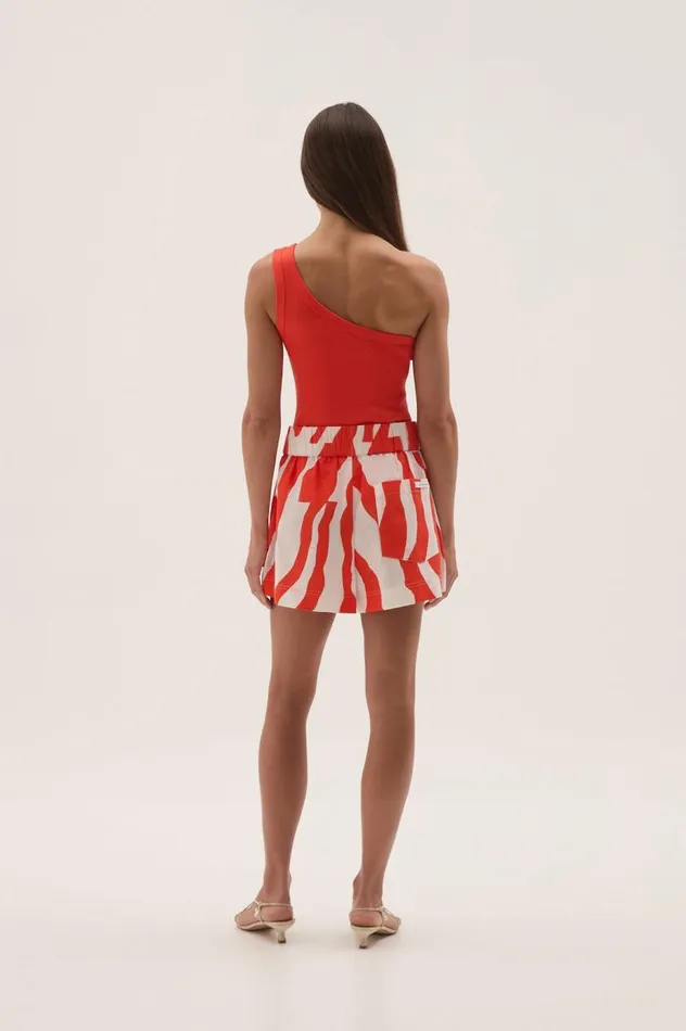 Aje Shorts Airlie Relaxed Short Coral Zebra 8211 Women Aje Shorts Airlie Relaxed Short Coral Zebra 8211 Women