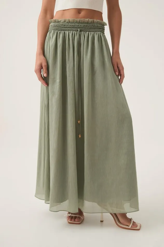 Aje Skirts Athena Midi Skirt Oak Moss 8211 Women Aje Skirts Athena Midi Skirt Oak Moss 8211 Women