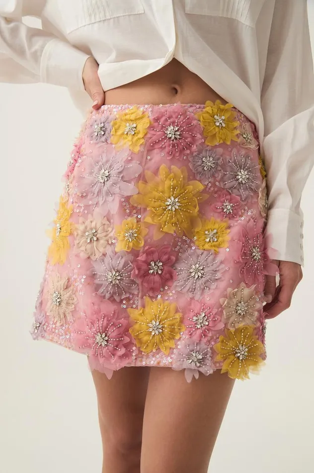 Aje Skirts Blossom Micro Mini Skirt Gilded Garden 8211 Women Aje Skirts Blossom Micro Mini Skirt Gilded Garden 8211 Women