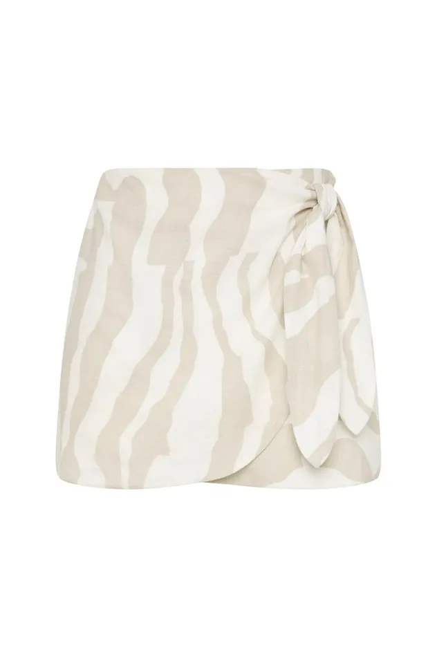 Aje Skirts Eden Wrap Skirt Oatmeal Zebra 8211 Women Aje Skirts Eden Wrap Skirt Oatmeal Zebra 8211 Women