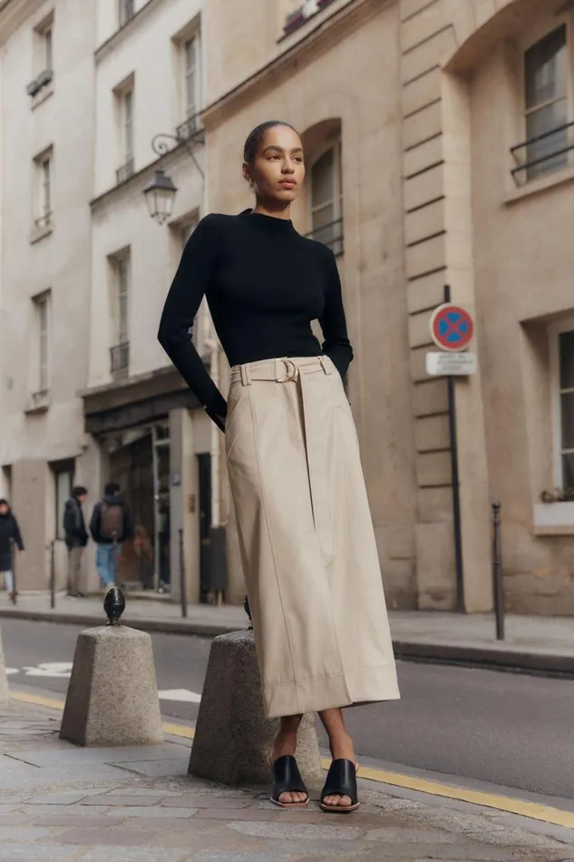Aje Skirts Flourisher Midi Skirt Natural Beige 8211 Women Aje Skirts Flourisher Midi Skirt Natural Beige 8211 Women