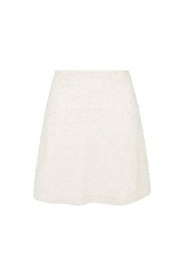 Aje Skirts Freya Diamond Pearl Mini Skirt Ivory 8211 Women Aje Skirts Freya Diamond Pearl Mini Skirt Ivory 8211 Women