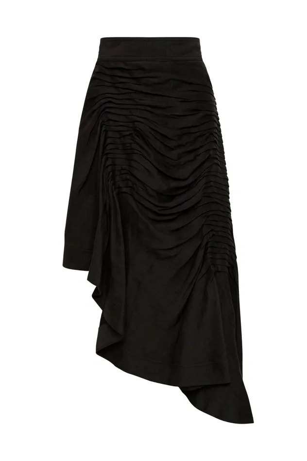 Aje Skirts Memoir Asymmetric Midi Skirt Black 8211 Women Aje Skirts Memoir Asymmetric Midi Skirt Black 8211 Women