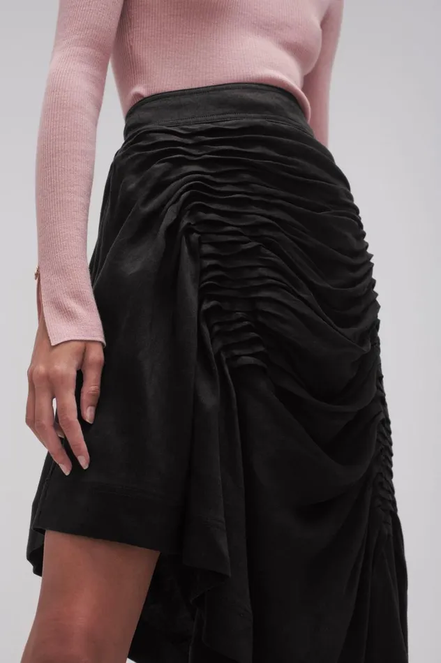 Aje Skirts Memoir Asymmetric Midi Skirt Black 8211 Women Aje Skirts Memoir Asymmetric Midi Skirt Black 8211 Women