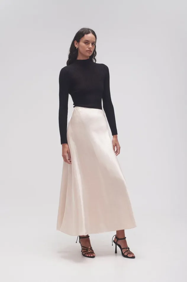 Aje Skirts Moonglade Bias Maxi Skirt Coconut Cream 8211 Women Aje Skirts Moonglade Bias Maxi Skirt Coconut Cream 8211 Women