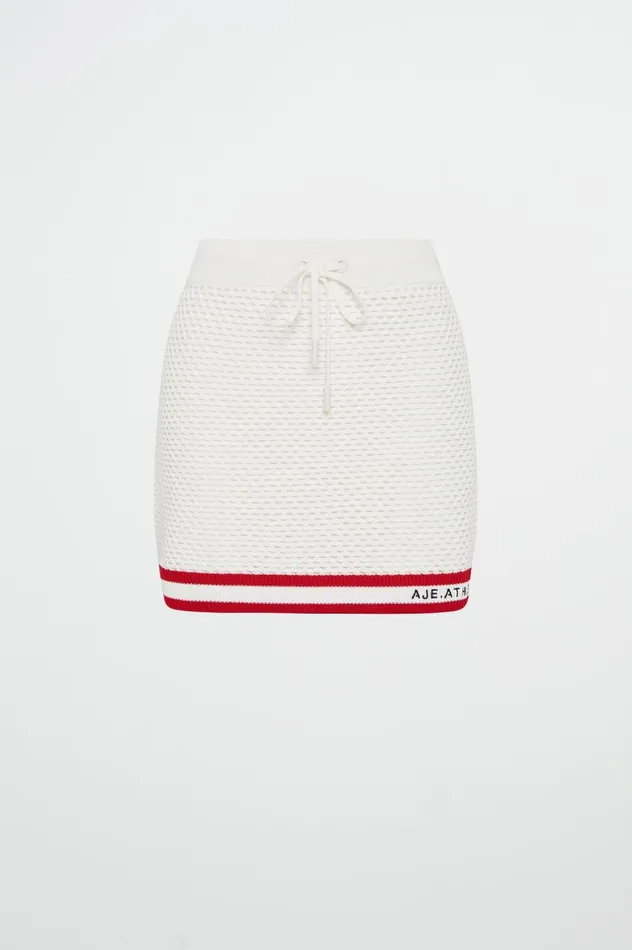 Aje Skirts Open Knit Skirt 646 Whitepassionate Red 8211 Women Aje Skirts Open Knit Skirt 646 Whitepassionate Red 8211 Women