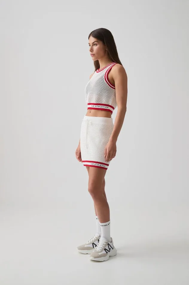 Aje Skirts Open Knit Skirt 646 Whitepassionate Red 8211 Women Aje Skirts Open Knit Skirt 646 Whitepassionate Red 8211 Women