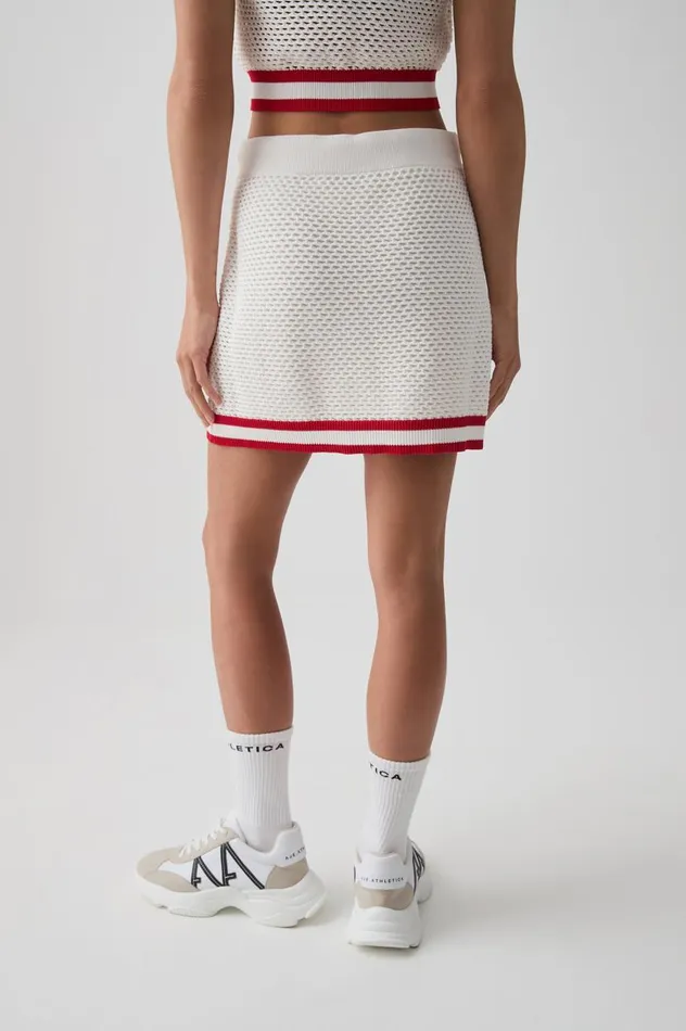 Aje Skirts Open Knit Skirt 646 Whitepassionate Red 8211 Women Aje Skirts Open Knit Skirt 646 Whitepassionate Red 8211 Women