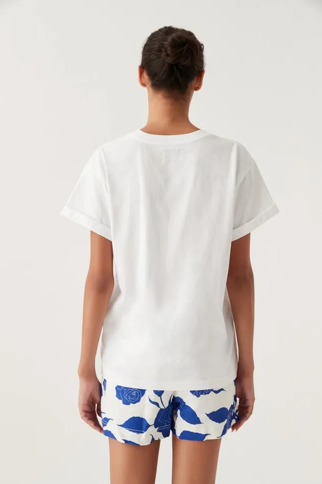 Aje Tees Alice Embroidered Logo Tee Whitestone 8211 Women Aje Tees Alice Embroidered Logo Tee Whitestone 8211 Women