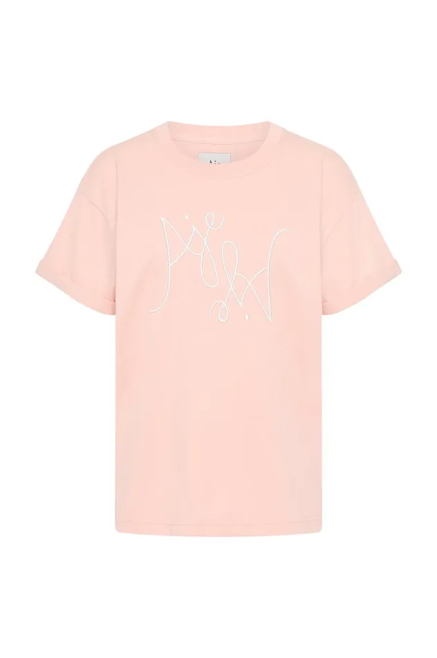 Aje Tees Prophecy Logo Heritage Tee Blush Pinkivory 8211 Women Aje Tees Prophecy Logo Heritage Tee Blush Pinkivory 8211 Women