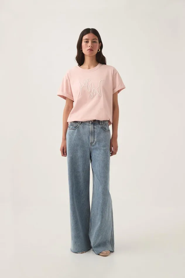 Aje Tees Prophecy Logo Heritage Tee Blush Pinkivory 8211 Women Aje Tees Prophecy Logo Heritage Tee Blush Pinkivory 8211 Women