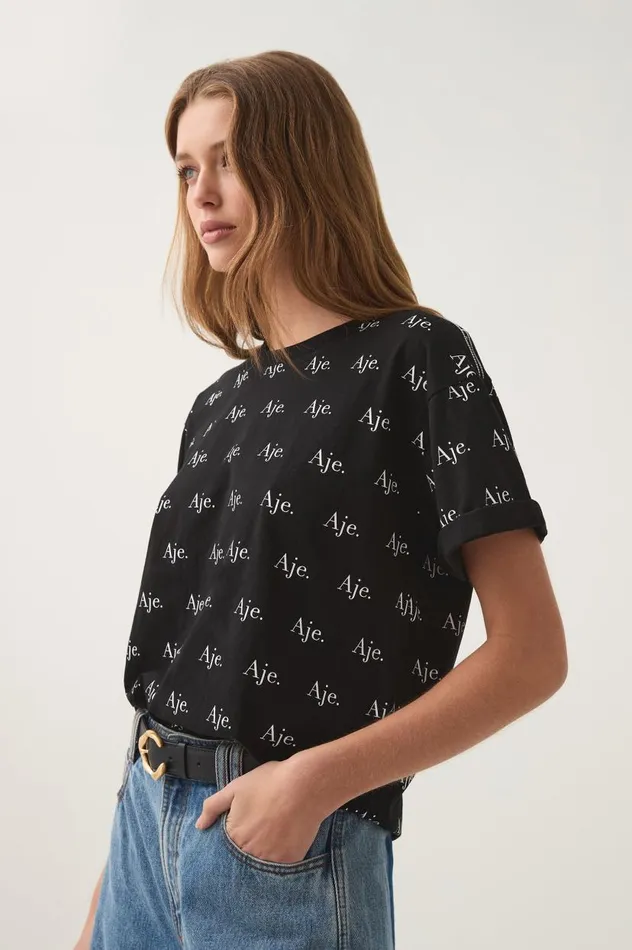 Aje Tees Ratio Logo Heritage Tee Blackwhite Logo 8211 Women Aje Tees Ratio Logo Heritage Tee Blackwhite Logo 8211 Women