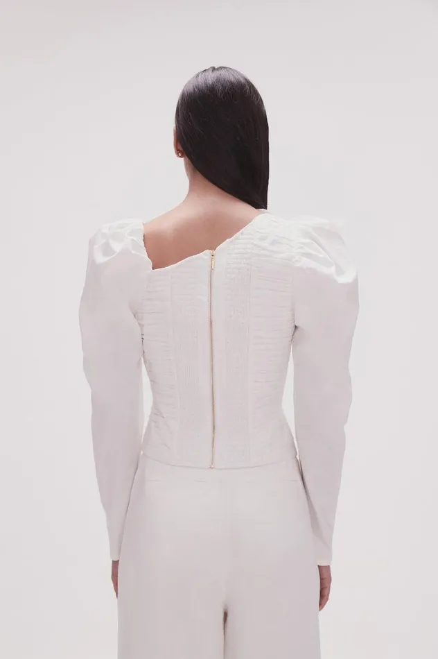Aje Tops Adelia Ruffle Long Sleeve Top Ivory 8211 Women Aje Tops Adelia Ruffle Long Sleeve Top Ivory 8211 Women