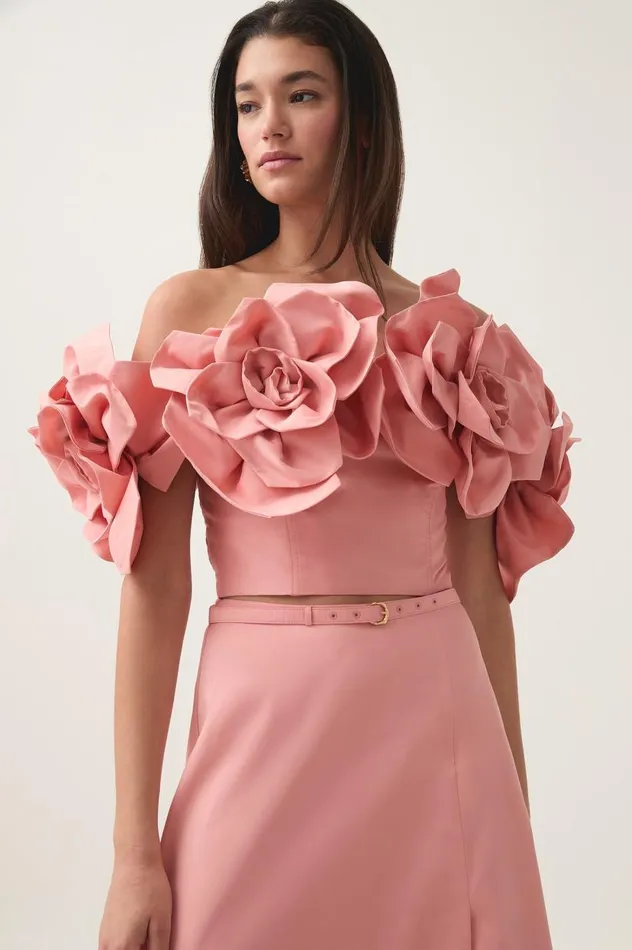 Aje Tops Etta Taffeta Top Washed Coral 8211 Women