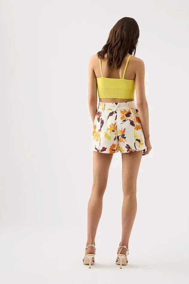 Aje Tops Lucia Knit Bustier Sunflower Yellow 8211 Women Aje Tops Lucia Knit Bustier Sunflower Yellow 8211 Women
