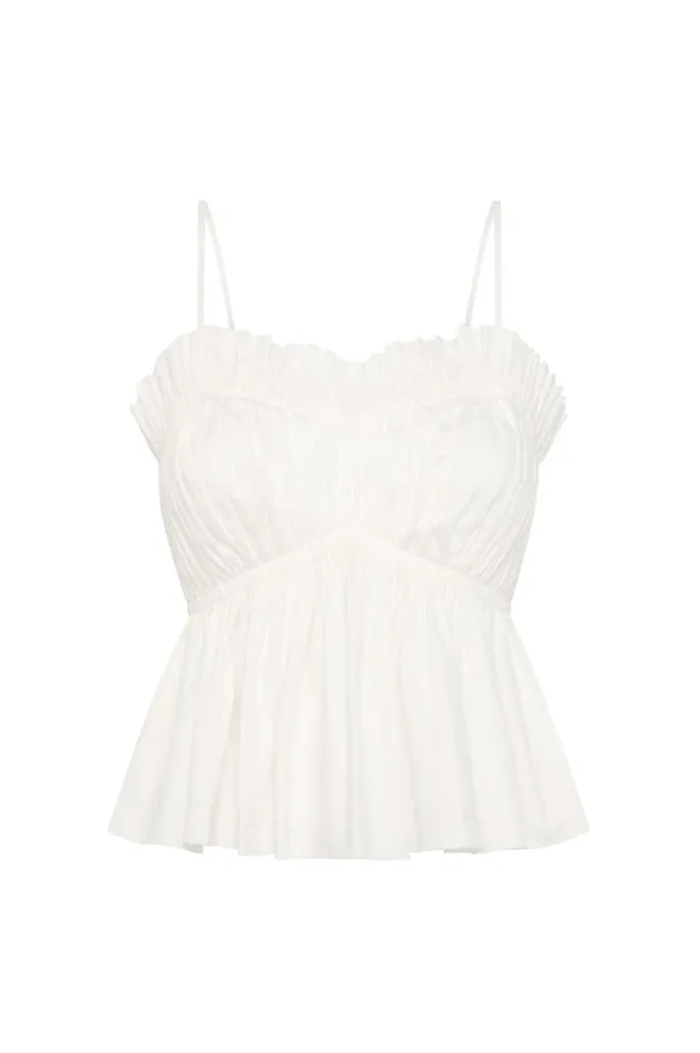 Aje Tops Odette Ruched Cami Top Ivory 8211 Women Aje Tops Odette Ruched Cami Top Ivory 8211 Women