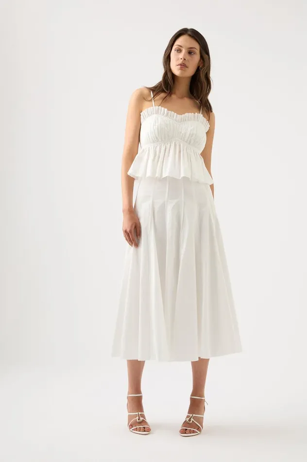 Aje Tops Odette Ruched Cami Top Ivory 8211 Women Aje Tops Odette Ruched Cami Top Ivory 8211 Women