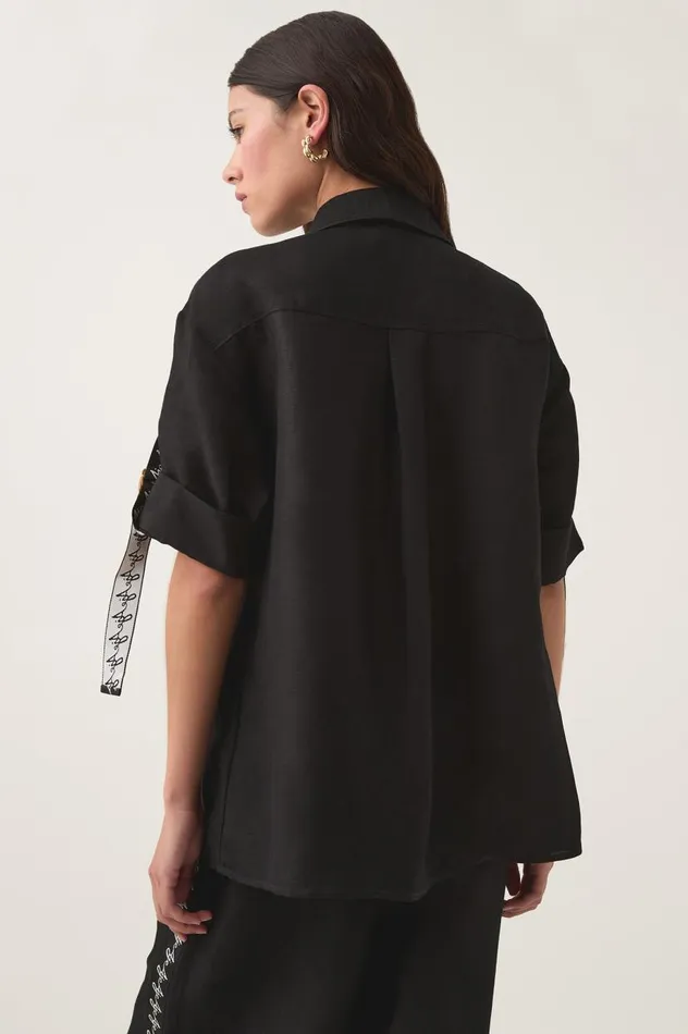 Aje Tops Principle Logo Shirt Black 8211 Women Aje Tops Principle Logo Shirt Black 8211 Women