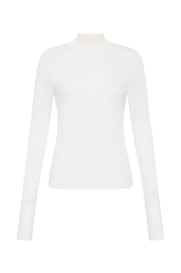 Aje Tops Rae Long Sleeve Skivvy Ivory 8211 Women Aje Tops Rae Long Sleeve Skivvy Ivory 8211 Women