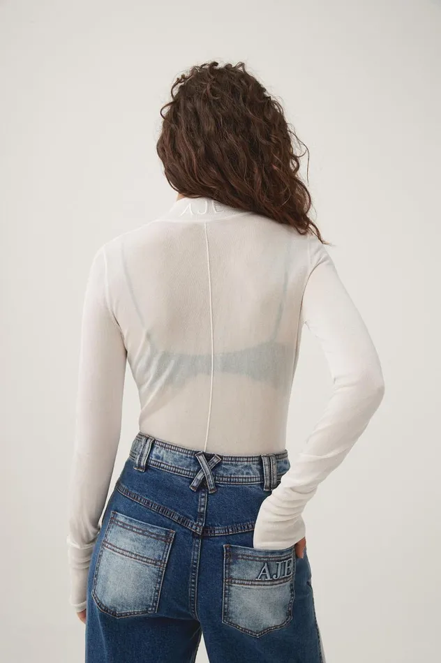 Aje Tops Rae Long Sleeve Skivvy Ivory 8211 Women Aje Tops Rae Long Sleeve Skivvy Ivory 8211 Women