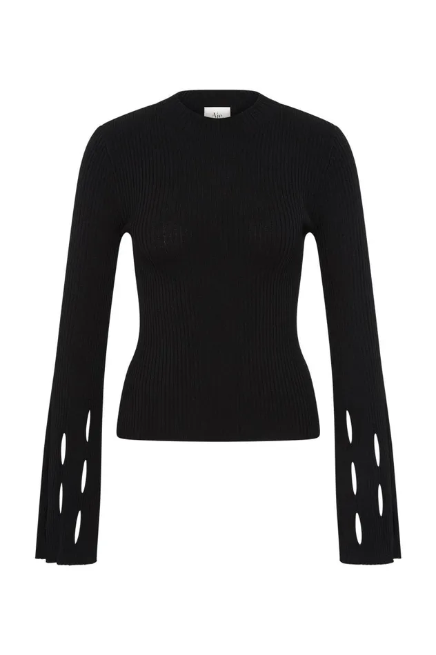 Aje Tops Resolution Knit Top Black 8211 Women Aje Tops Resolution Knit Top Black 8211 Women