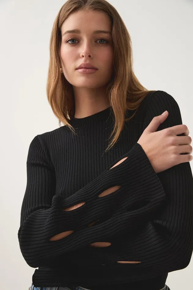 Aje Tops Resolution Knit Top Black 8211 Women Aje Tops Resolution Knit Top Black 8211 Women