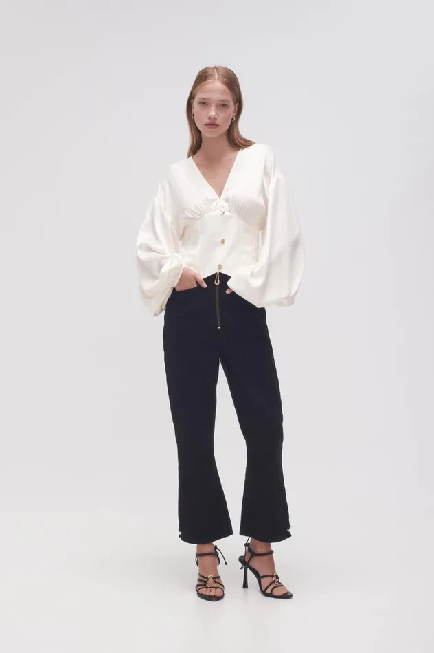 Aje Tops Spirit Corsetted Blouse Coconut Cream 8211 Women