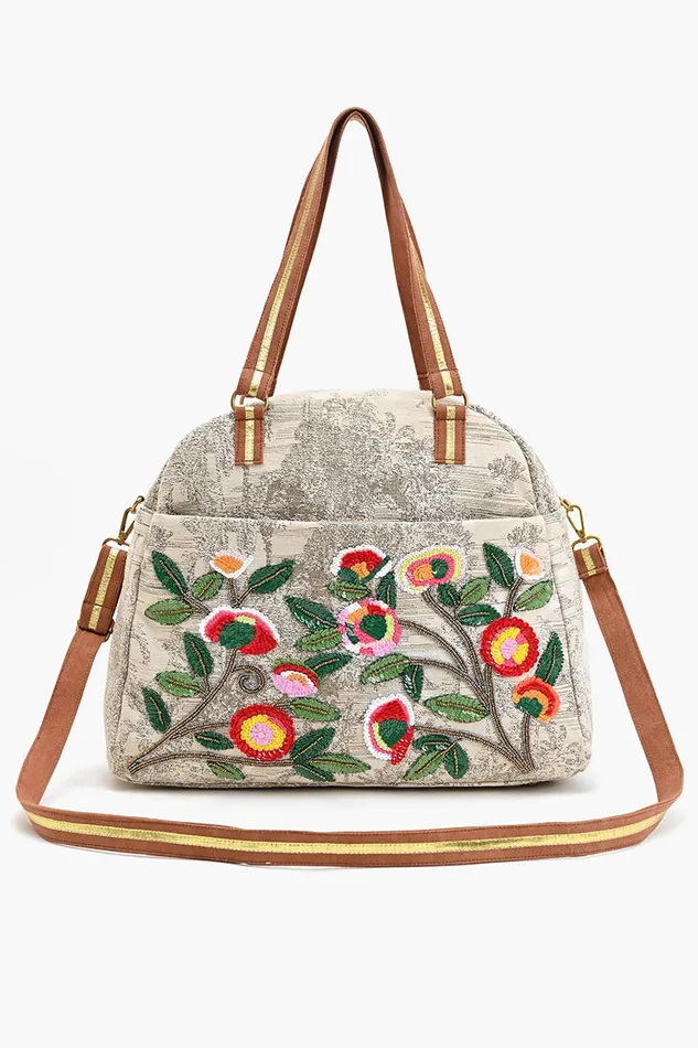 America and Beyond Fall Floral Travel Tote Women Travel and Beach Bags
