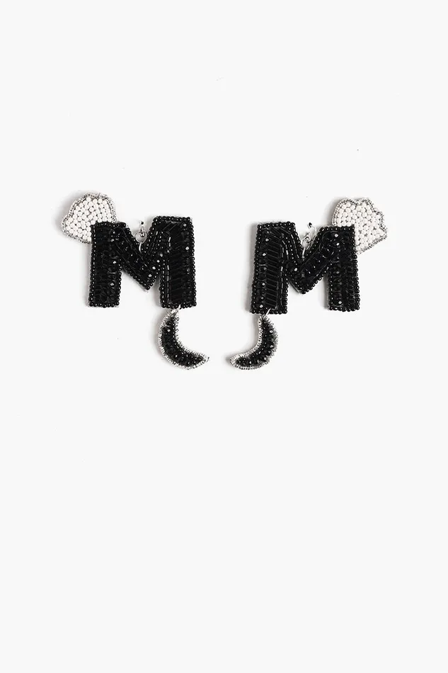 America and Beyond Letter M Beaded Earrings Women Jewelry