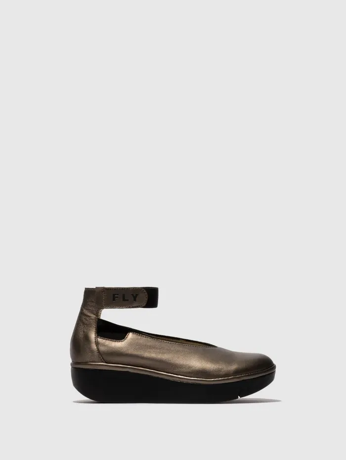 Ankle Strap Shoes JOZI499FLY PEWTER Women Fly London Shoes