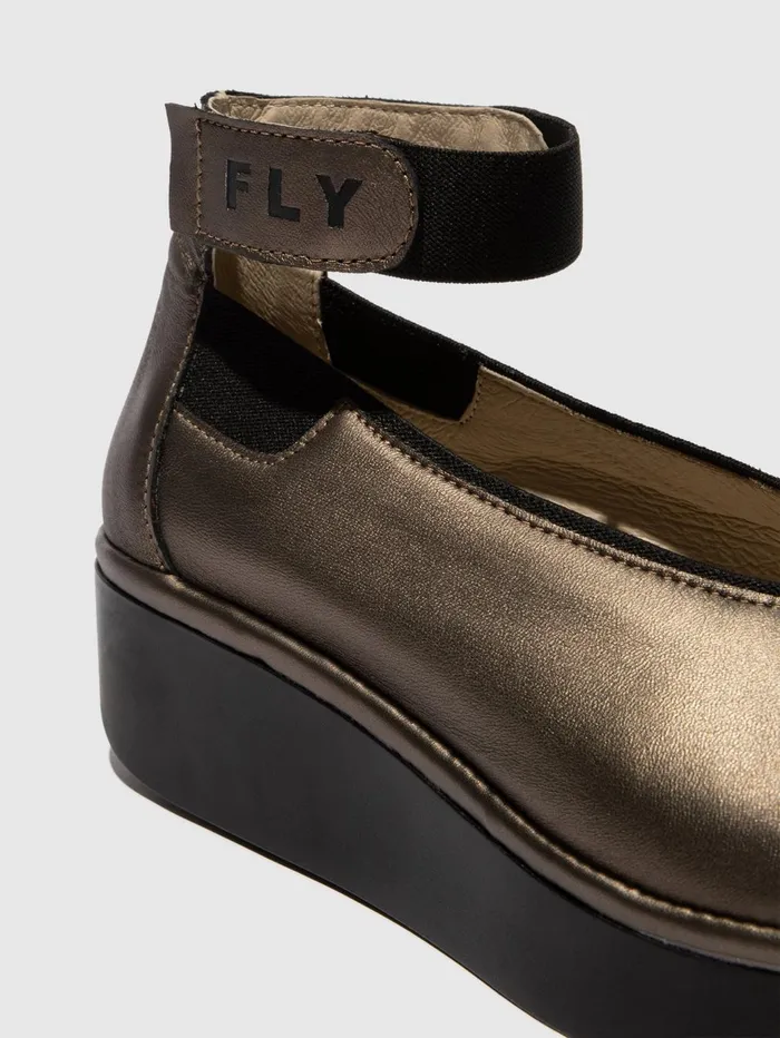 Ankle Strap Shoes JOZI499FLY PEWTER Women Fly London Shoes
