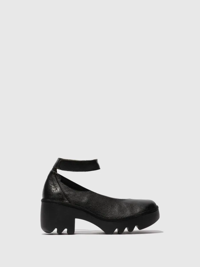 Ankle Strap Shoes TIRY497FLY BLACK Women Fly London Shoes