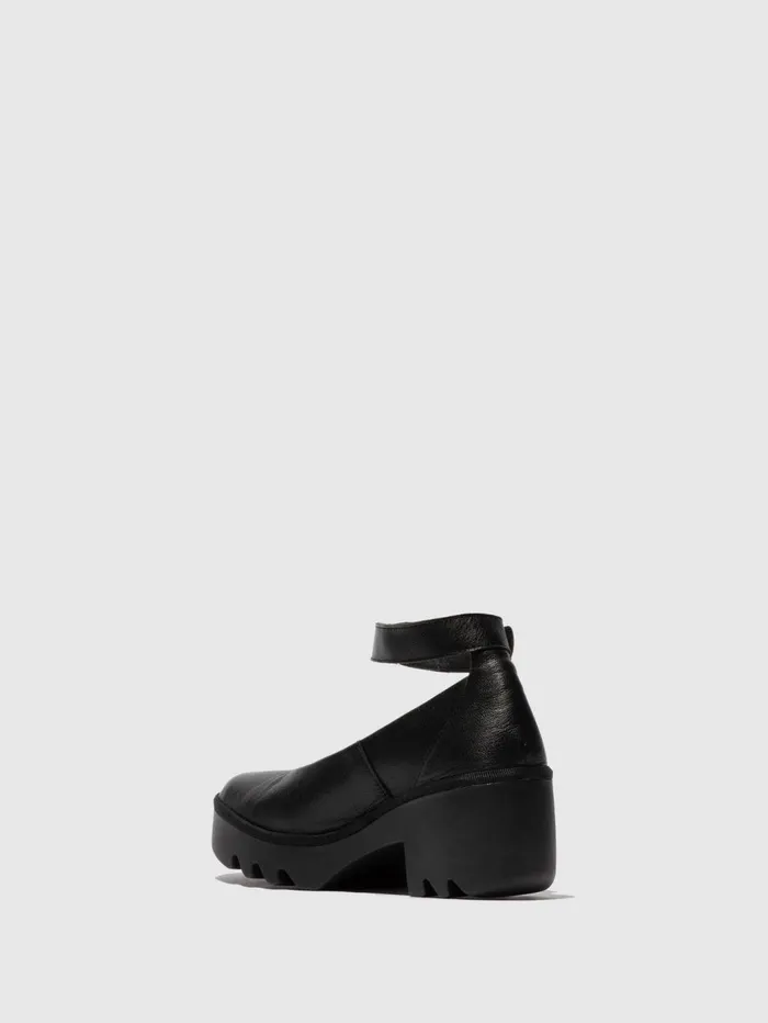 Ankle Strap Shoes TIRY497FLY BLACK Women Fly London Shoes