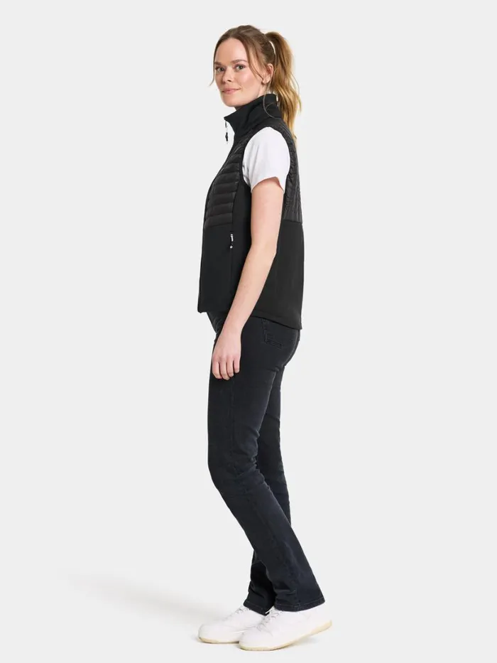 Annema Vest Black Women Didriksons Vests Annema Vest Black Women Didriksons Vests