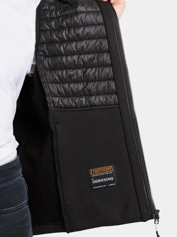 Annema Vest Black Women Didriksons Vests Annema Vest Black Women Didriksons Vests