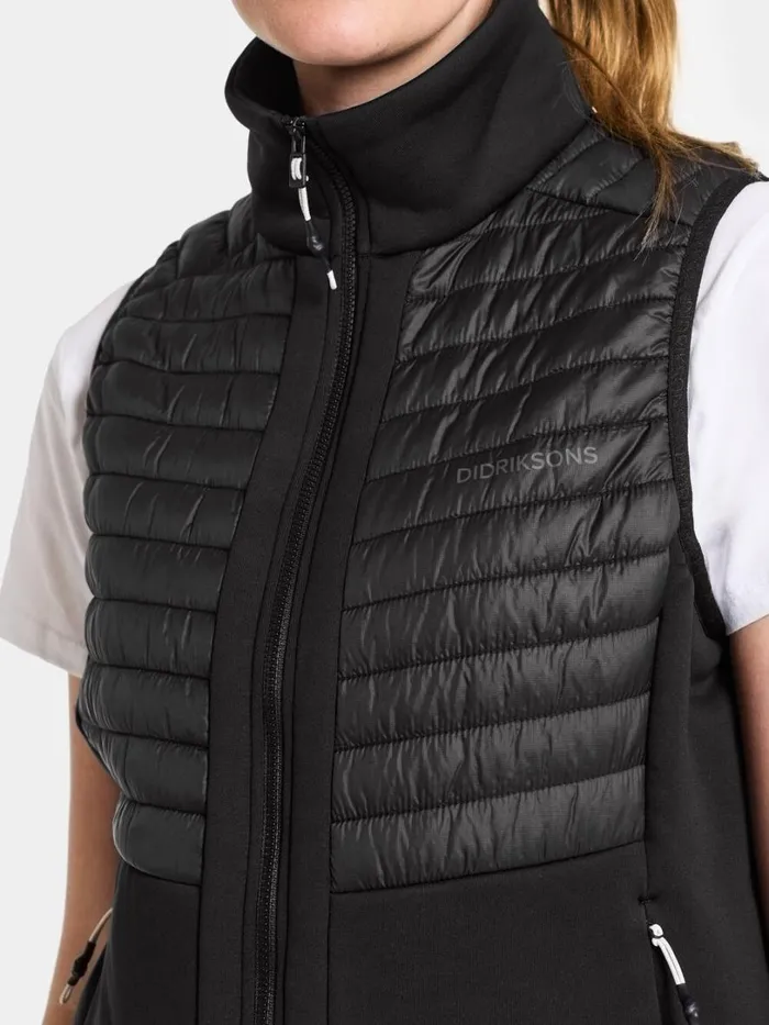 Annema Vest Black Women Didriksons Vests Annema Vest Black Women Didriksons Vests