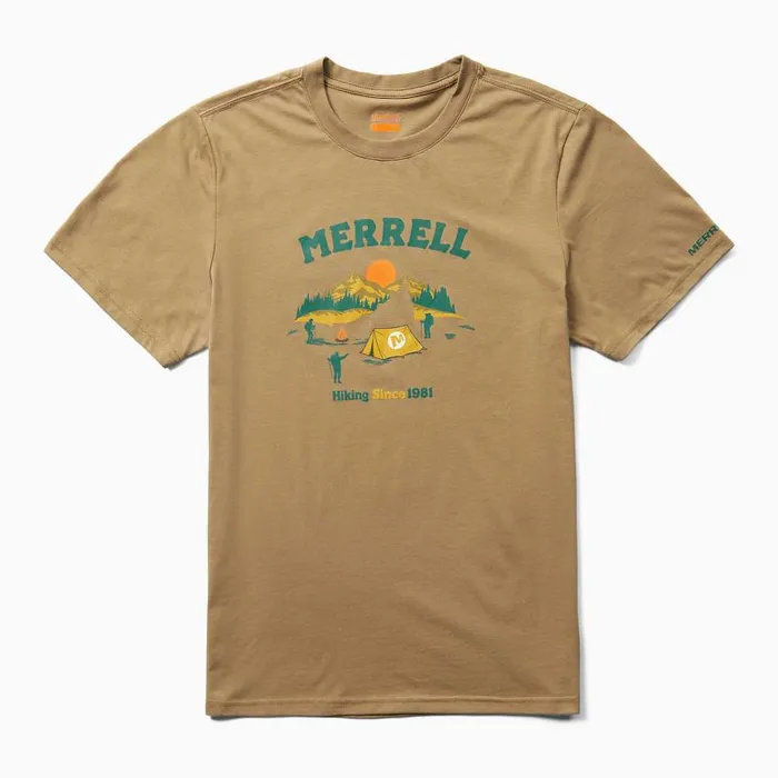 Arched Camp Tee Sepia Tint Men Merrell Tops