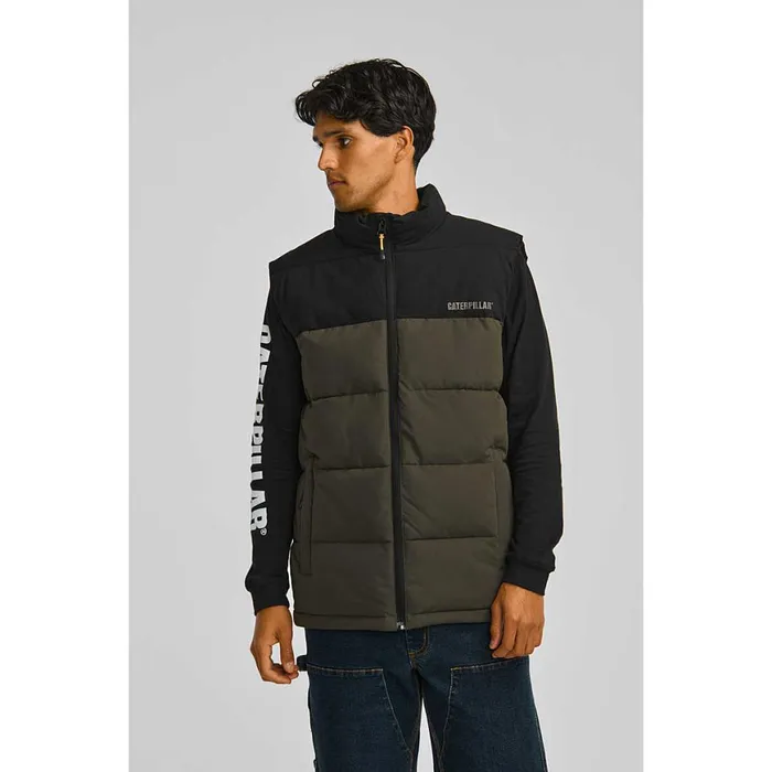 Arctic Zone Vest Army Mossblack Men Cat Footwear Tops and Outerwear