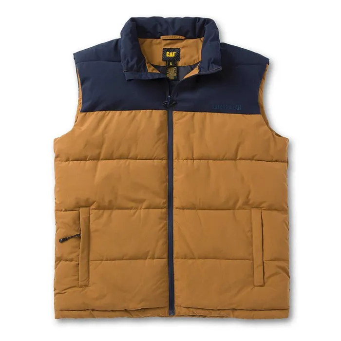 Arctic Zone Vest Bronzenavy Men Cat Footwear Tops and Outerwear