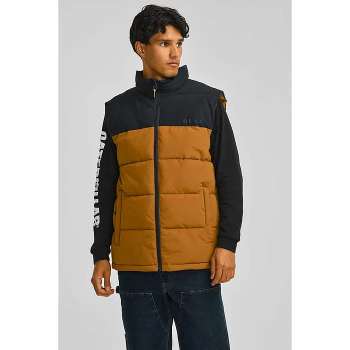 Arctic Zone Vest Bronzenavy Men Cat Footwear Tops and Outerwear