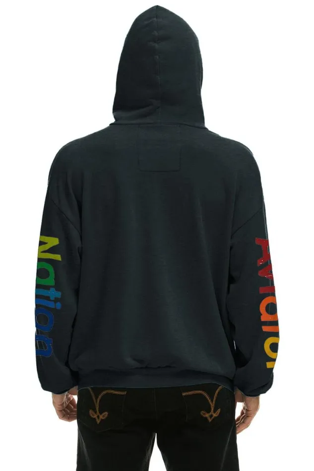 Aspen Relaxed Pullover Hoodie 8211 Charcoal WomenMen Aviator Nation Hoodies