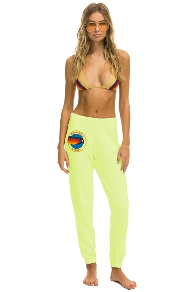 Aspen Sweatpants 8211 Neon Yellow Women Aviator Nation Sweatpants