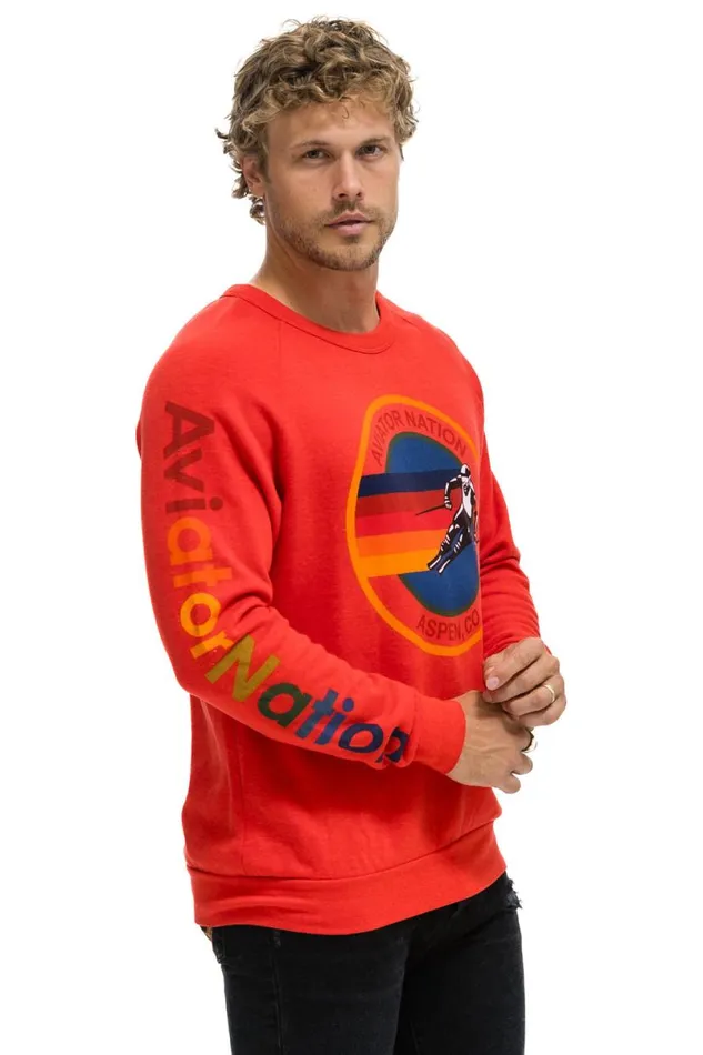 Aspen Sweatshirt 8211 Red WomenMen Aviator Nation Sweatshirts