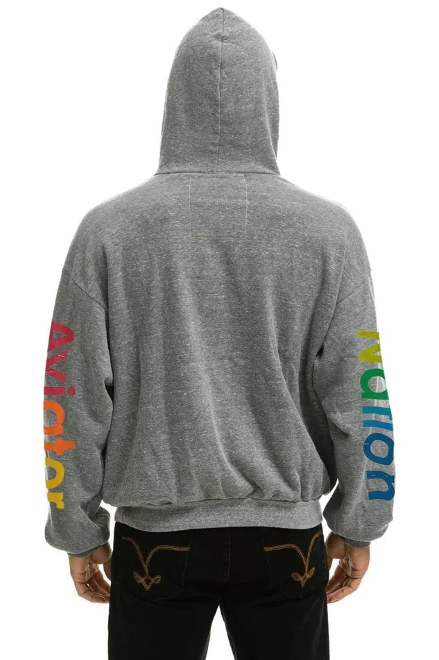Austin Relaxed Pullover Hoodie 8211 Heather Grey WomenMen Aviator Nation Hoodies