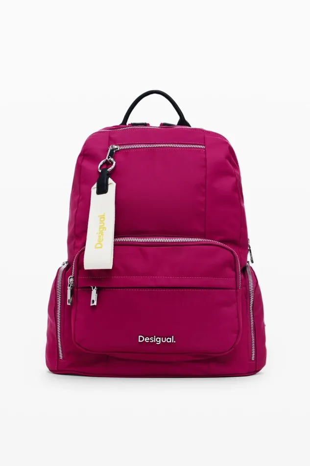 Backpacks Women Desigual Medium Backpack With Multiple Pockets Red
