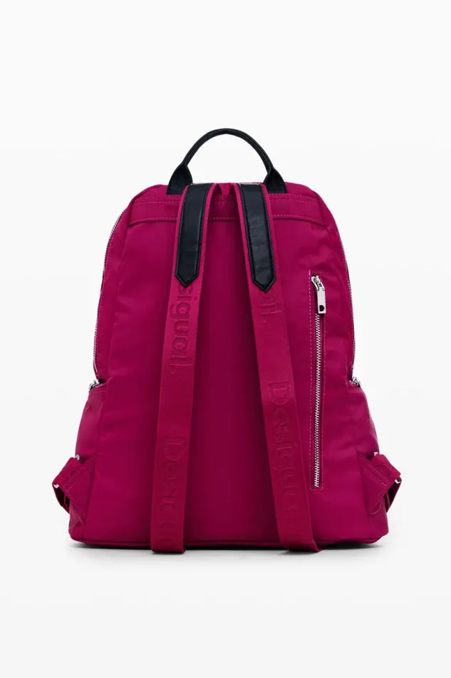 Backpacks Women Desigual Medium Backpack With Multiple Pockets Red